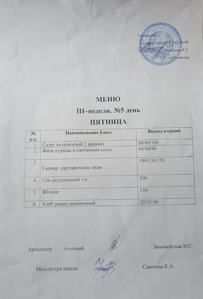 Ежедневное меню