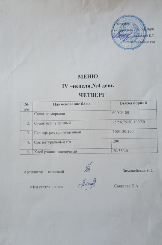 Ежедневное меню